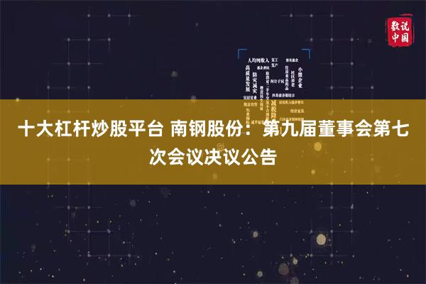 十大杠杆炒股平台 南钢股份：第九届董事会第七次会议决议公告