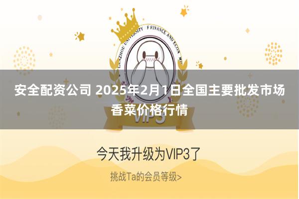 安全配资公司 2025年2月1日全国主要批发市场香菜价格行情