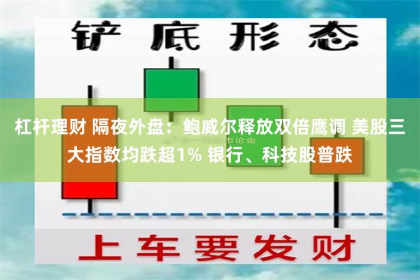 杠杆理财 隔夜外盘：鲍威尔释放双倍鹰调 美股三大指数均跌超1% 银行、科技股普跌